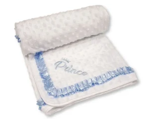 Baby Velour Bubble Wrap With Lace - Prince