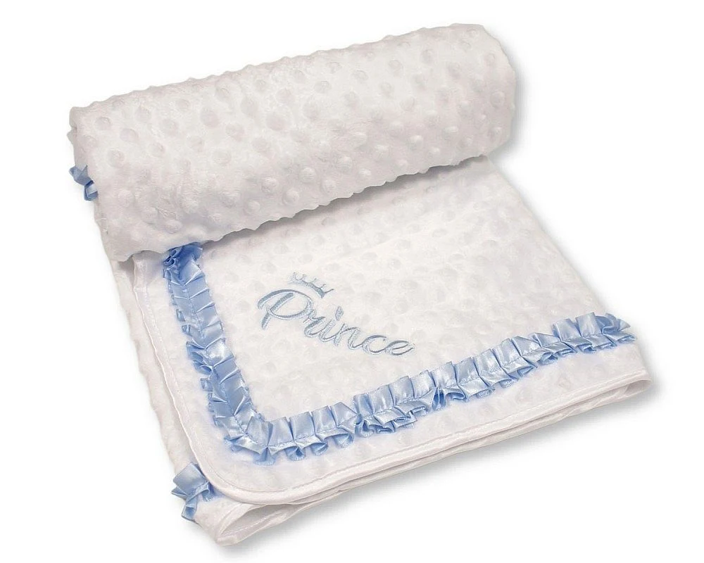 Baby Velour Bubble Wrap With Lace - Prince Baby Velour Bubble Wrap With Lace - Prince