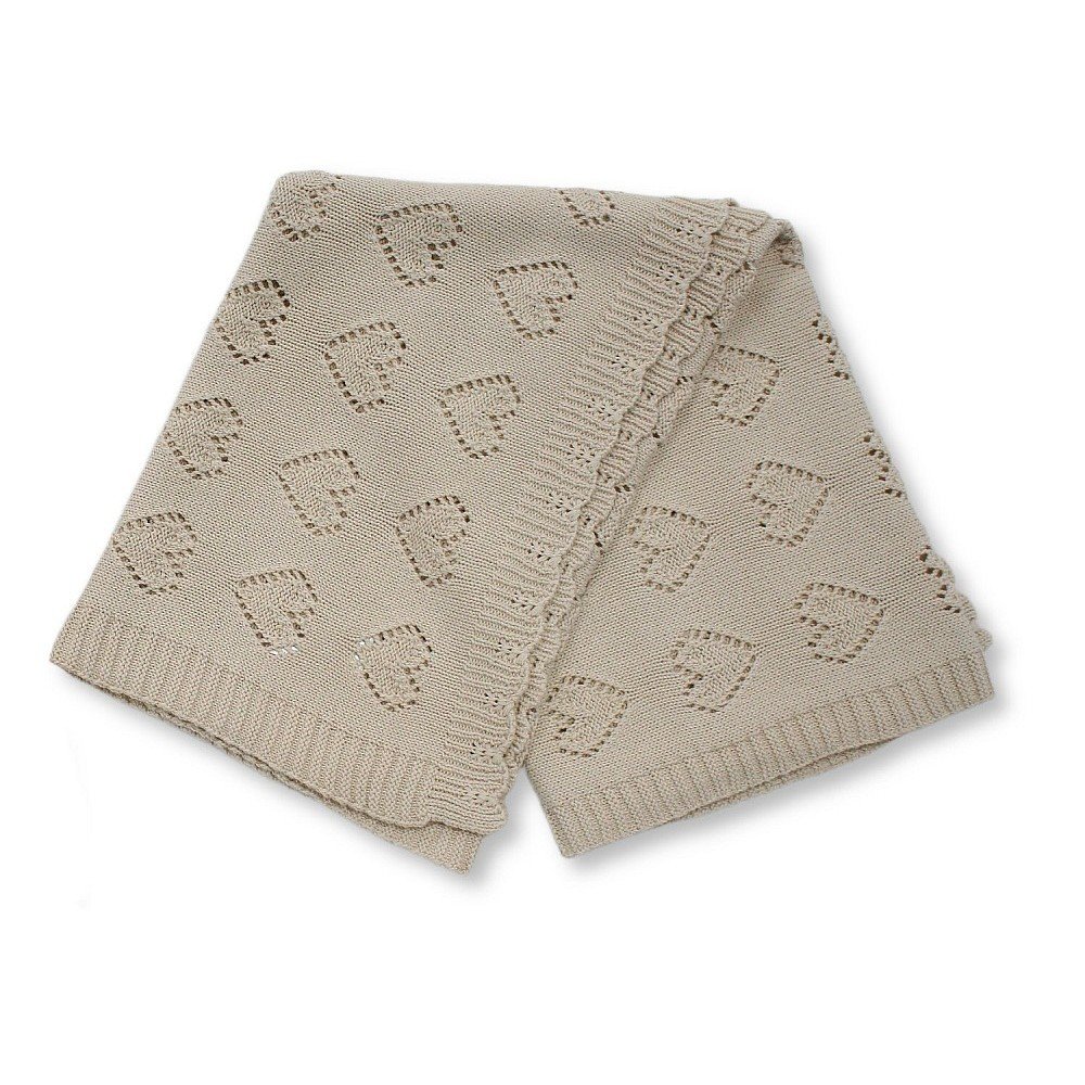 Baby Cotton Heart Wrap- Taupe Baby Cotton Heart Wrap- Taupe