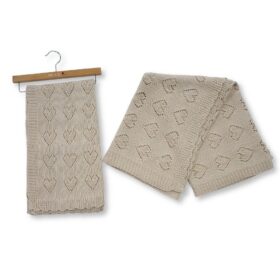 Baby Cotton Heart Wrap- Taupe